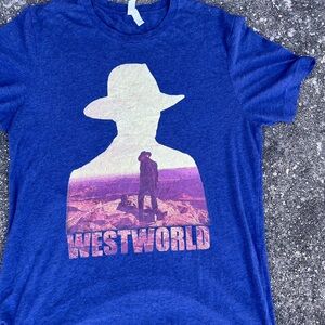 Vintage Westworld blue and purple t shirt.. This is for my Western FANS 🧸